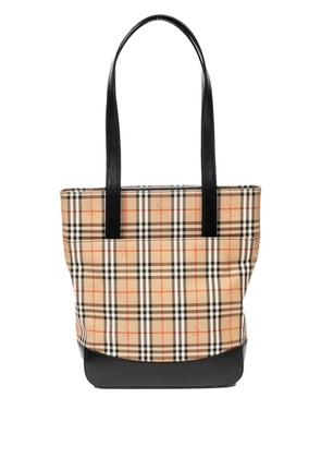 Burberry Pre-Owned check-pattern tote bag - Neutrals