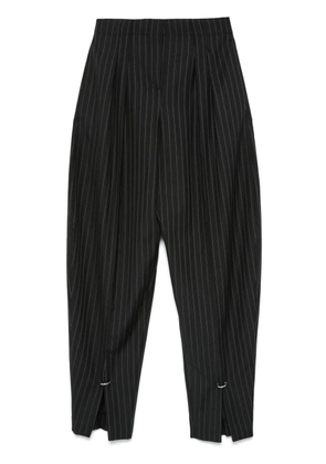 Mugler pinstripe pierced trousers - Black