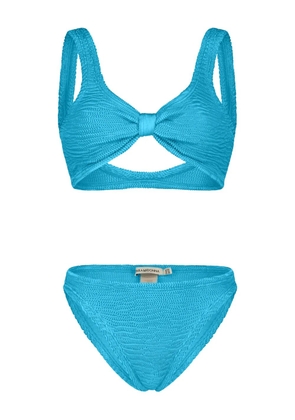 PARAMIDONNA Salma bow two piece swimsuit - Blue