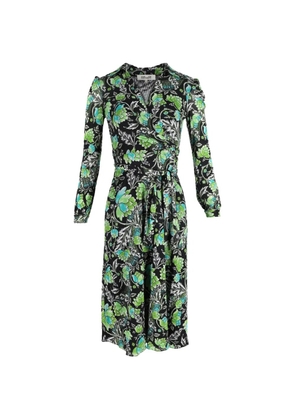 Diane Von Furstenberg Vintage floral-print wrap dress - Black