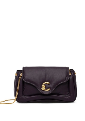 Coccinelle chain-strap flap-top satchel bag - Purple
