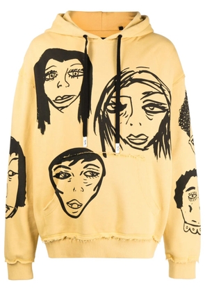 Haculla They're Watching cotton hoodie - Yellow