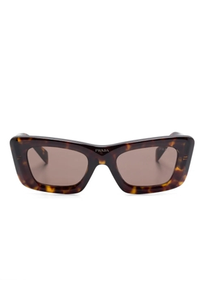 Prada Pre-Owned triangle-logo sunglasses - Brown
