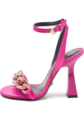 Versace Pre-Owned 100mm chain-detailed sandals - Pink