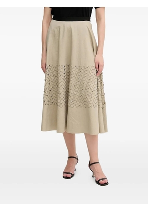 Sandro Ferrone circle-cut A-line midi skirt - Green
