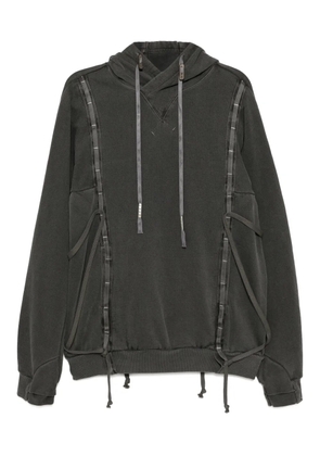 Boris Bidjan Saberi cotton hoodie - Grey