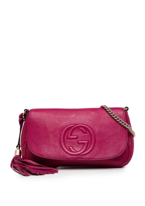 Gucci Pre-Owned 2000-2015 Medium Leather Soho Chain Flap crossbody bag - Pink