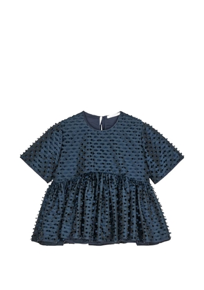 Cecilie Bahnsen Casandra fil-coupé blouse - Blue