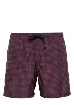 Canali houndstooth swim shorts - Blue
