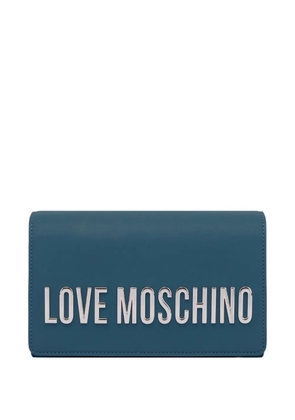 Love Moschino logo-lettering clutch bag - Blue