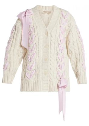 LoveShackFancy Kassius cardigan - White