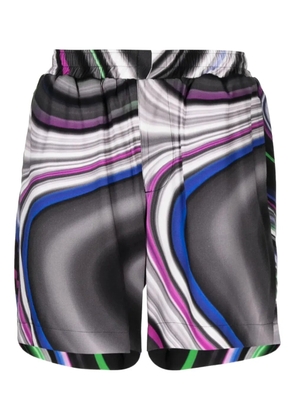 Limitato swirl-print elasticated shorts - Black