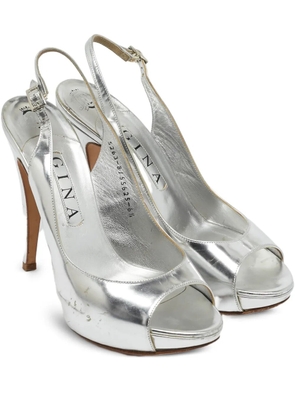 Gina 120mm slingback heeled sandals - Grey