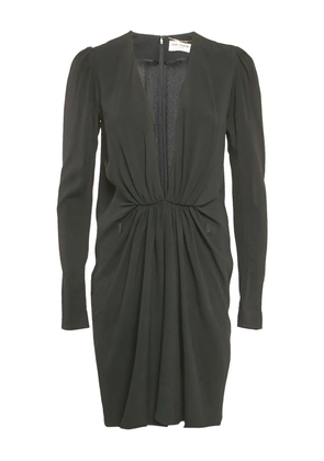 Saint Laurent Pre-Owned crepe midi dress - Black