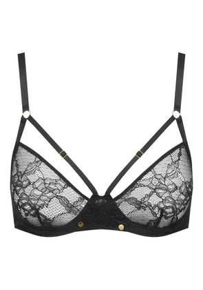 Maison Close Jeux Magnétiques lace balconette bra - Black