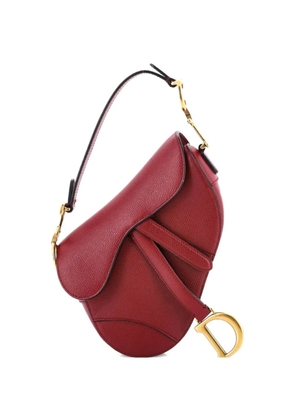 Christian Dior Pre-Owned Saddle Handbag Leather Mini shoulder bag - Red