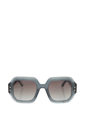 Isabel Marant Eyewear geometric-frame stud-details sunglasses - Grey