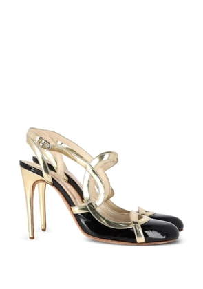 Rupert Sanderson round-toe leather slingback pumps - Black