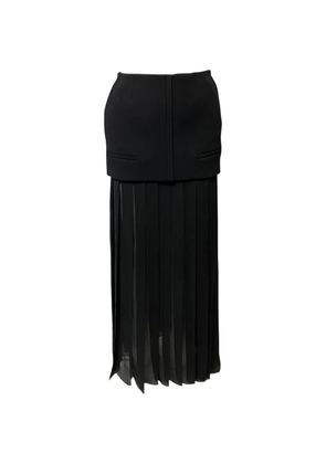 Vera Wang pleated maxi skirt - Black