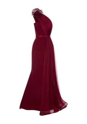 Ana Radu rose-embellished maxi dress - Red