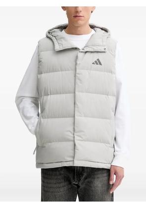 adidas hooded logo-print gilet - Grey