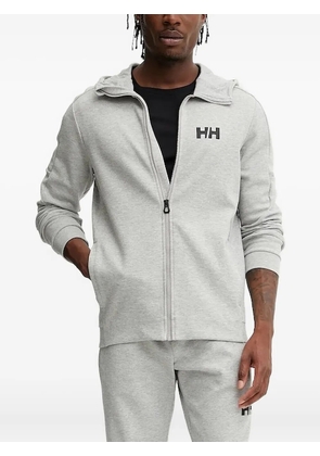 Helly Hansen logo-detail zip-up hoodie - Grey