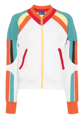 Kolor colour-block zip-up jacket - White