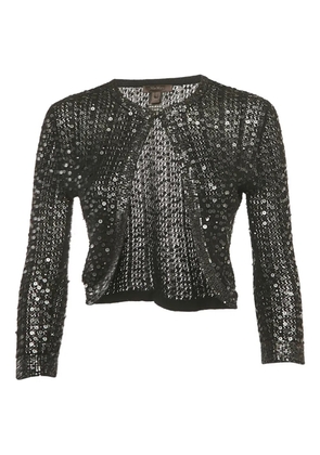 Max Mara pre-owned sequin-embellished cardigan - Black