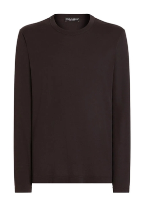 Dolce & Gabbana long-sleeved cotton T-Shirt - Brown