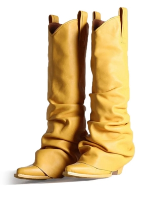R13 leather comboy boots - Yellow
