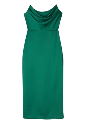 Alex Perry corset-style satin midi dress - Green