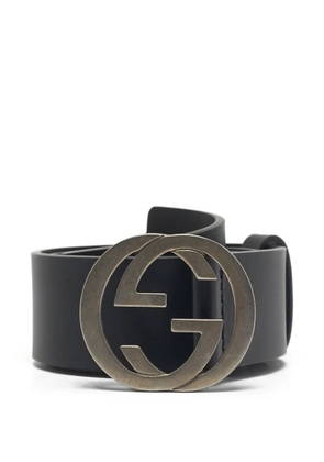 Gucci Pre-Owned Interlocking-G leather belt - Black