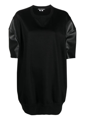 Junya Watanabe crew neck puff-sleeved T-shirt - Black