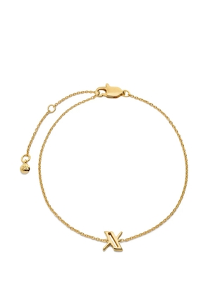 Monica Vinader initial x chain bracelet - Gold
