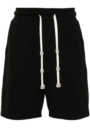 Loulou crystal-embellished track shorts - Black