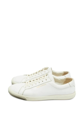 Saint Laurent Pre-Owned Andy leather sneakers - White