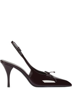 POTAMY 75mm leather heeled pumps - Black