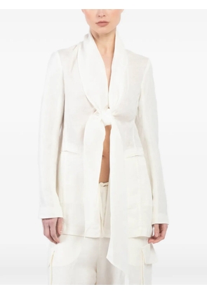 Masnada tie-front jacket - White