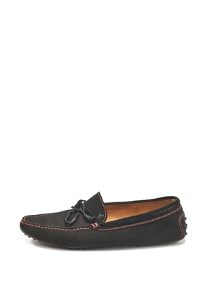 Tod's Vintage suede tie loafers - Black
