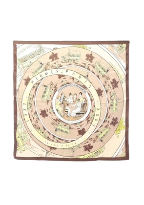 Hermès Pre-Owned 2000s Jeu Des Omnibus Et Dames Blanches scarf - Neutrals