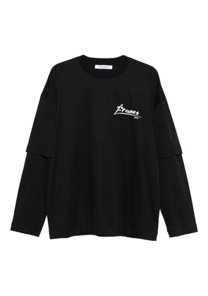 Études Studio double-sleeves cotton T-shirt - Black