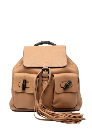 Gucci Pre-Owned 2000-2015 Leather Bamboo Tassel backpack - Brown