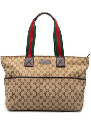 Gucci Pre-Owned 2000-2015 GG Canvas Web tote bag - Brown