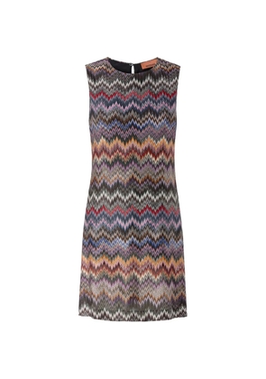 Missoni chevron pattern mini dress - Brown