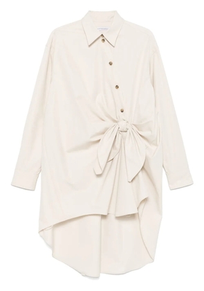 Viktor & Rolf knotted mini shirt dress - Neutrals