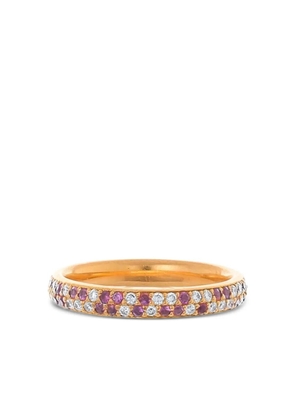 Jared Lehr 18K yellow gold diamond and sapphire ring