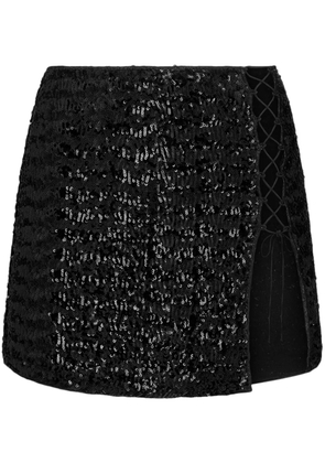 Oséree paillette-embellished miniskirt - Black