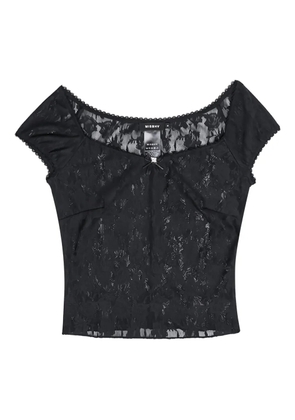 MISBHV flower-lace top - Black