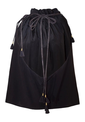 BEATRIZ CAMACHO Bataki ruffled halter-neck blouse - Black