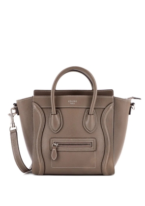 Celine Pre-Owned Luggage Bag Grainy Leather Nano crossbody bag - Brown